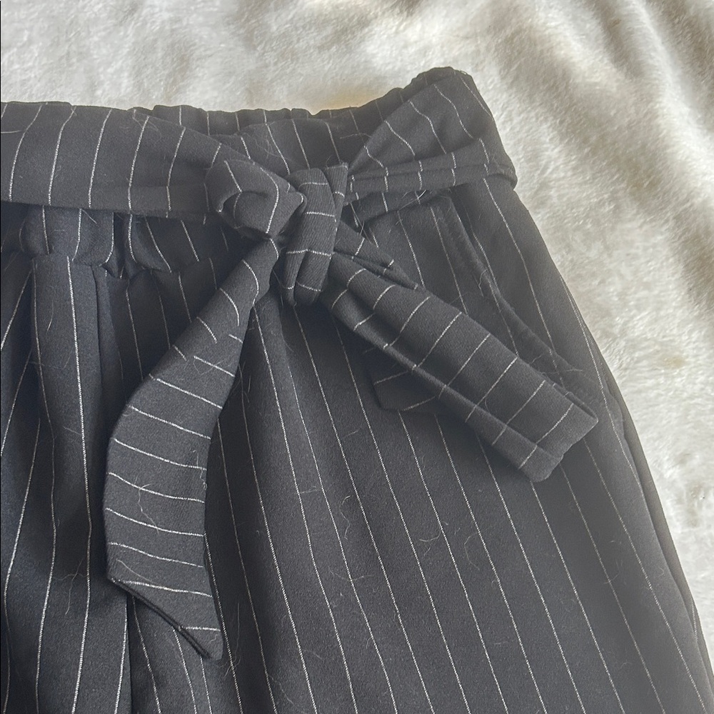 Black Pinstripe Pants - Picture 3 of 4